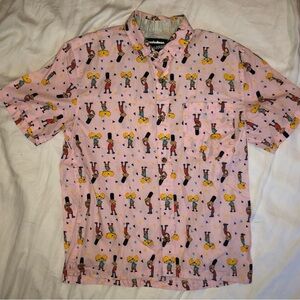 Hey Arnold pink button up shirt